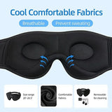 Sleep Headphones, 3D Eye Mask, Music Play Mask, Bluetooth, Built-in HD Speaker