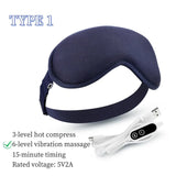 USB Heated Eye Mask with Vibration Massage and Steam Function